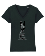 NYC(New York City) Tricou mânecă scurtă guler V Damă Evoker