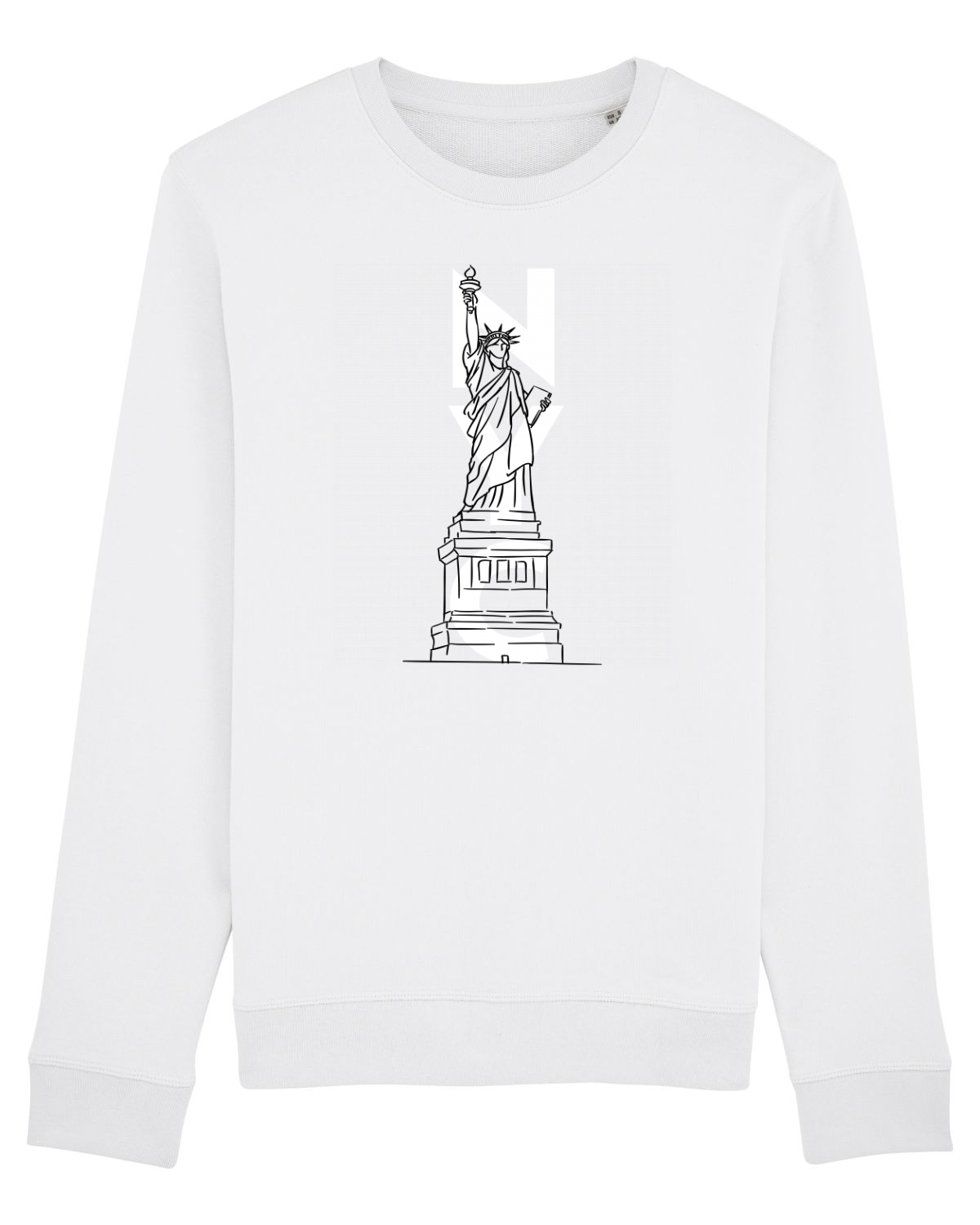 Bluză mânecă lungă Unisex Rise White
