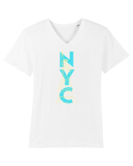 NYC(New York City) Tricou mânecă scurtă guler V Bărbat Presenter