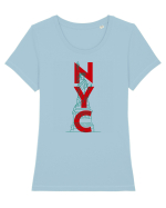 NYC(New York City) Tricou mânecă scurtă guler larg fitted Damă Expresser