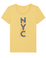 NYC(New York City) Tricou mânecă scurtă guler larg fitted Damă Expresser