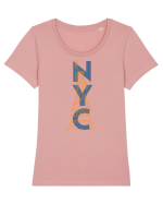 NYC(New York City) Tricou mânecă scurtă guler larg fitted Damă Expresser