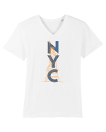 NYC(New York City) Tricou mânecă scurtă guler V Bărbat Presenter