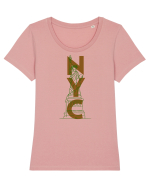 NYC(New York City) Tricou mânecă scurtă guler larg fitted Damă Expresser