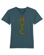 NYC(New York City) Tricou mânecă scurtă guler V Bărbat Presenter