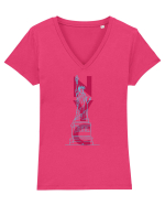 NYC(New York City) Tricou mânecă scurtă guler V Damă Evoker