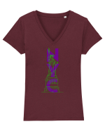 NYC(New York City) Tricou mânecă scurtă guler V Damă Evoker