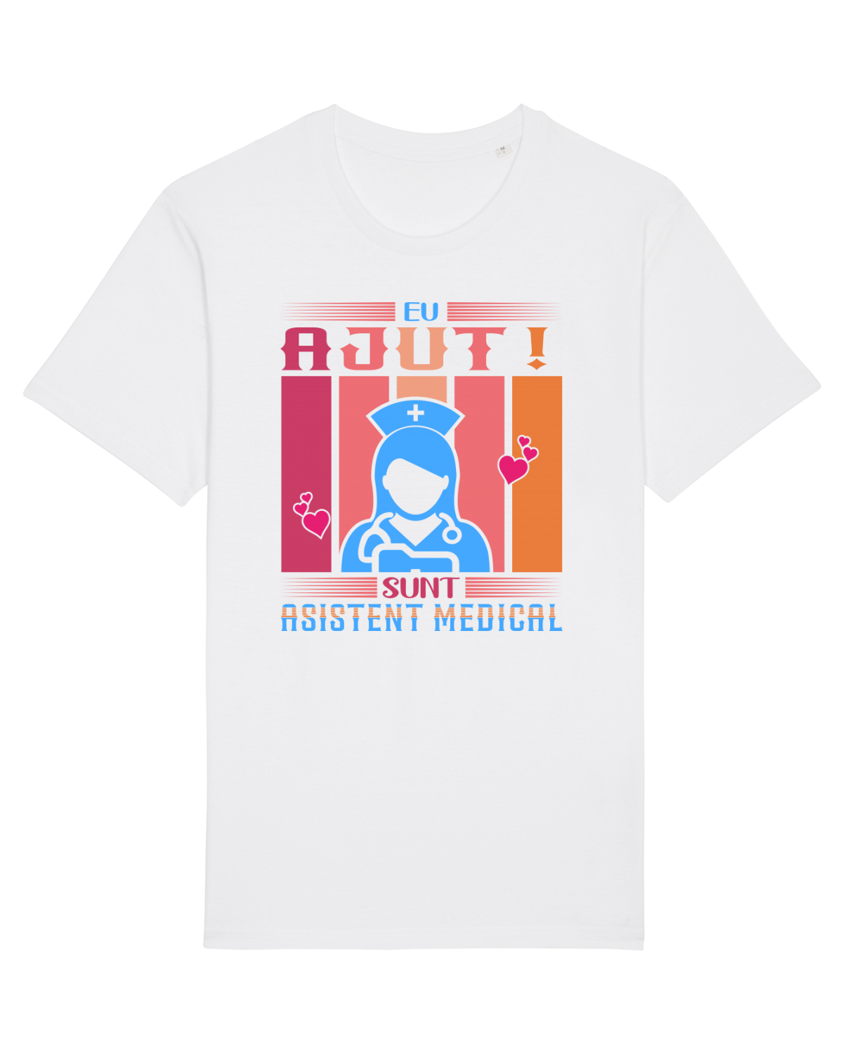 Tricou mânecă scurtă Unisex Rocker White