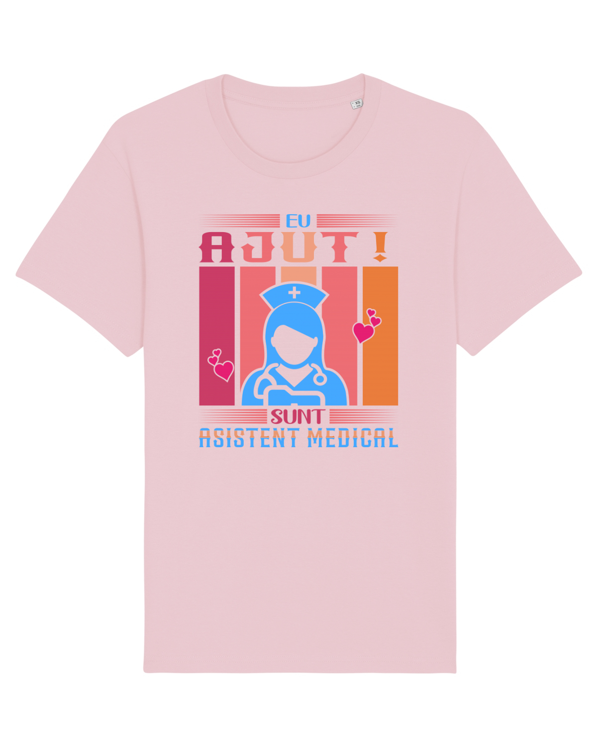 Tricou mânecă scurtă Unisex Rocker Cotton Pink