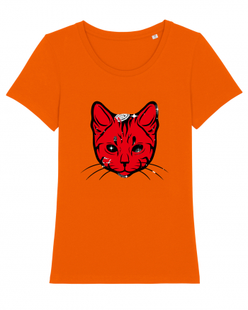 Space Cat Bright Orange