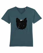 Space Cat Tricou mânecă scurtă guler V Bărbat Presenter