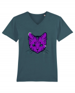 Space Cat Tricou mânecă scurtă guler V Bărbat Presenter