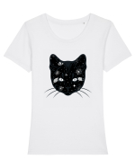 Galactic Cat Tricou mânecă scurtă guler larg fitted Damă Expresser