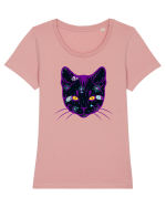 Galactic Cat Tricou mânecă scurtă guler larg fitted Damă Expresser