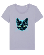 Galactic Cat Tricou mânecă scurtă guler larg fitted Damă Expresser