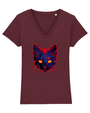 Galactic Cat Burgundy