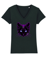 Galactic Cat Tricou mânecă scurtă guler V Damă Evoker