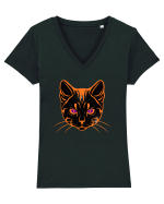 Galactic Cat Tricou mânecă scurtă guler V Damă Evoker