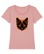 Galactic Cat Tricou mânecă scurtă guler larg fitted Damă Expresser