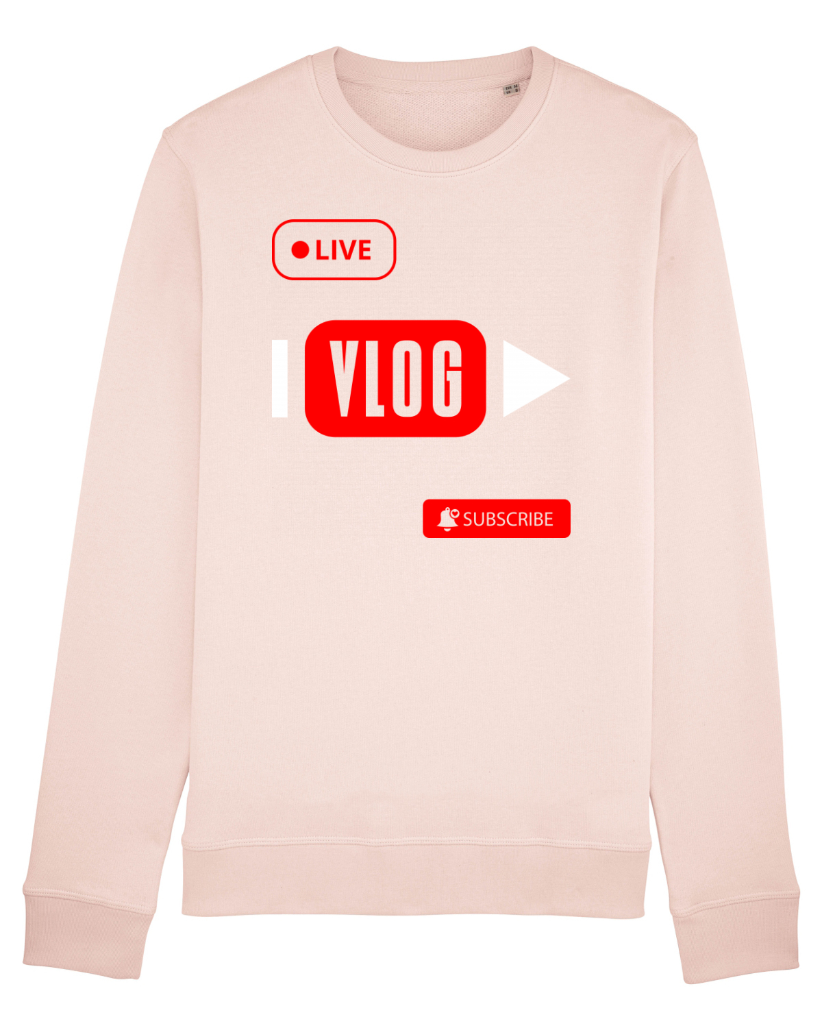 Bluză mânecă lungă Unisex Rise Candy Pink
