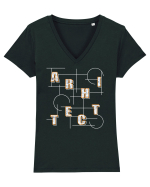Arhitect Tricou mânecă scurtă guler V Damă Evoker
