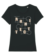 Arhitect Tricou mânecă scurtă guler larg fitted Damă Expresser