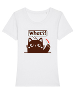 Funny Killer Kitty Tricou mânecă scurtă guler larg fitted Damă Expresser