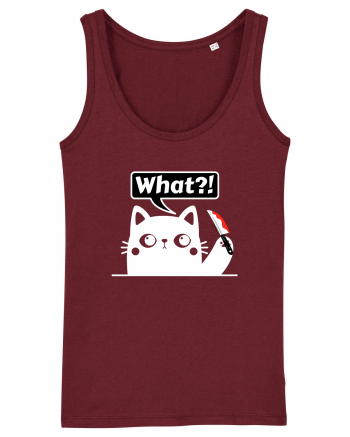 Funny Killer Kitty Burgundy