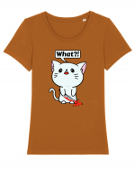 Funny Killer Kitty Tricou mânecă scurtă guler larg fitted Damă Expresser