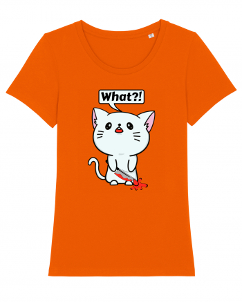 Funny Killer Kitty Bright Orange