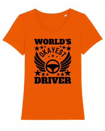 World'S Okayest Driver Bright Orange