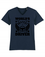 World'S Okayest Driver Tricou mânecă scurtă guler V Bărbat Presenter