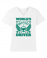 World'S Okayest Driver Tricou mânecă scurtă guler V Bărbat Presenter