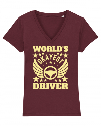 World'S Okayest Driver Burgundy