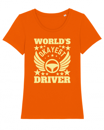 World'S Okayest Driver Bright Orange