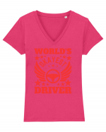 World'S Okayest Driver Tricou mânecă scurtă guler V Damă Evoker