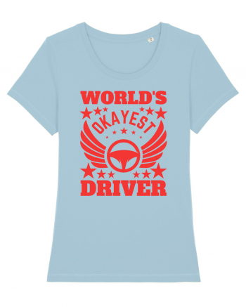 World'S Okayest Driver Sky Blue