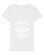 World'S Okayest Driver Tricou mânecă scurtă guler V Damă Evoker