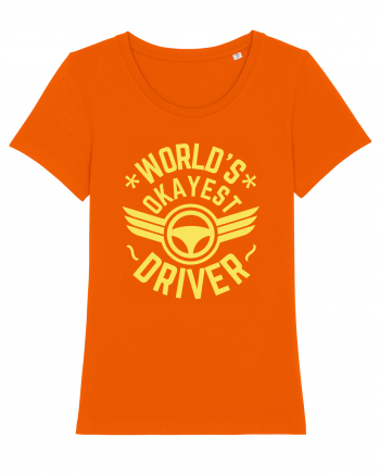 World'S Okayest Driver Bright Orange