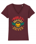 World'S Okayest Driver Tricou mânecă scurtă guler V Damă Evoker