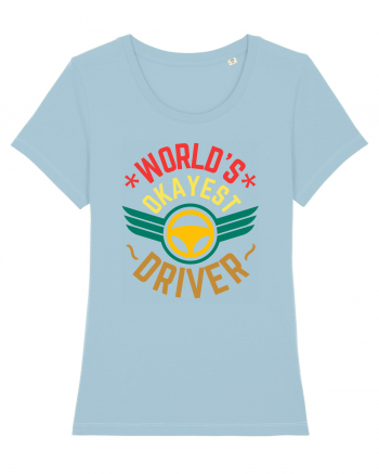 World'S Okayest Driver Sky Blue