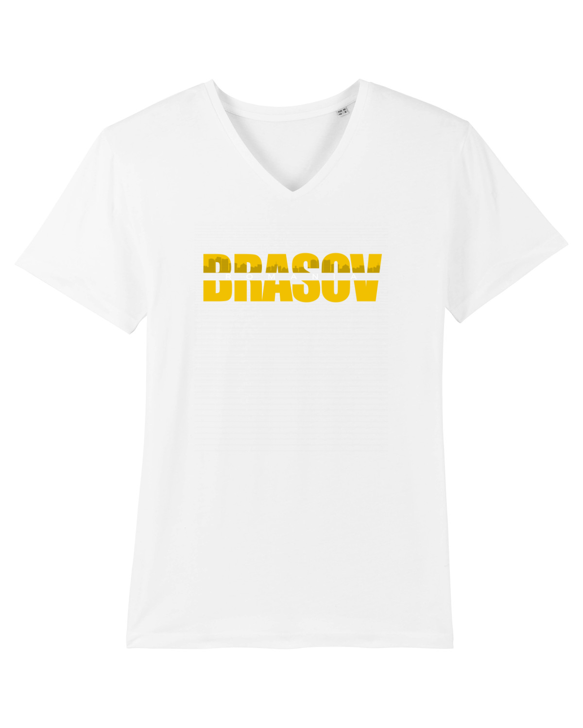 Tricou mânecă scurtă guler V Bărbat Presenter White