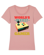World's Okayest Gamer Tricou mânecă scurtă guler larg fitted Damă Expresser
