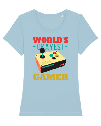 World's Okayest Gamer Sky Blue