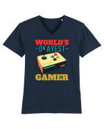 World's Okayest Gamer Tricou mânecă scurtă guler V Bărbat Presenter