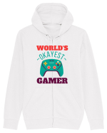 World's Okayest Gamer Hanorac cu fermoar Unisex Connector