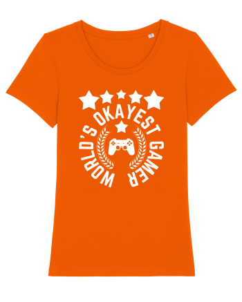 World's Okayest Gamer Bright Orange