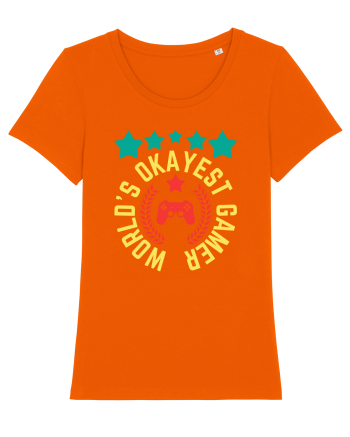 World's Okayest Gamer Bright Orange