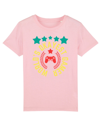 World's Okayest Gamer Cotton Pink