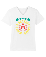 World's Okayest Gamer Tricou mânecă scurtă guler V Bărbat Presenter
